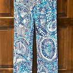 Lilly Pulitzer Women’s Size Small Georgia May Palazzo White Midnight Blue Pants Photo 0
