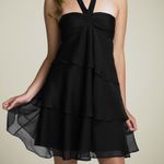 DUSK COLLECTION by Sheila Yen Black Halter Sheer Ruffled Cocktail Dress Size 4 Photo 1