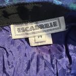 Escadrille VTG Wool Blend Long Wrap Skirt Fringe Plaid Western Boho Festival 14 Blue Photo 1