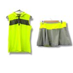 Slazenger  Neon Yellow Gray Golf Set‎ Women’s Size Medium Sleeveless Polo Skort Photo 1