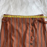 sissy boy  striped button front midi skirt size M linen blend Photo 6