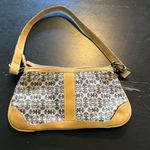 Timberland Vintage  purse with leather accents. Brass accents. Zip closure. Photo 1