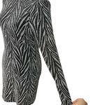 AllSaints Amaya Metallic Bodycon Dress Silver Zebra Women’s Size 8 Mini Photo 7