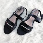 Taryn Rose Collection Liliana Black Leather Sandal Photo 0