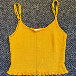 Heart & Hips Yellow Smocked Tank Top Photo 0