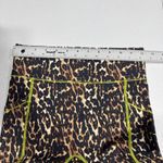 ALL ACCESS Womens High Waist Leggings Size S Leopard Light Neon Stitching Pocket Brown Photo 4