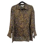 Walter Baker Delisse Leopard Print Long Sleeve Button Up Shirt Women's Medium Photo 1