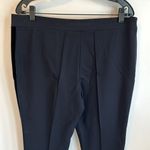 Akris Punto  Black Velvet Ponte Knit Pants Photo 3