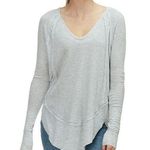 We The Free Free People Gray Thermal Oversized Long Sleeve Sweater Tunic Size M Photo 0