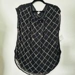Free People NEW  Night Fall Tunic Black Sequin Blouse Relax Fit Size XS Photo 8