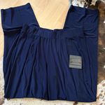 Norma Kamali Low Rise Pleated Trouser Pants Size Medium In True Navy NWT Photo 2