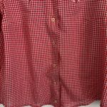 Vintage Jori California Red Gingham Western Button Up Shirt 70s Retro Blouse Photo 2