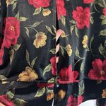 Melissa Harper MHM Petite Size 22 Floral Black Red Velvet Long Sleeve Blazer Photo 5