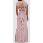 XScape NWT  Ruffle Back Scuba Crepe Gown Maxi Dress Women's Pink Size 10P Photo 1