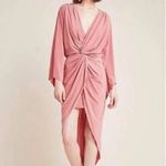 MISA Los Angeles NWT Teget Twisted Maxi Dress Blush Pink Long Sleeve Wedding XS Photo 6