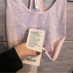 Lululemon  size 10 cool Razorback Stripe light pink and grey Tank Top Photo 5