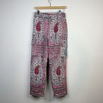 Antik Batik Quilted Cotton Voile Paisley Tajar Ankle Cargo Pants Trousers S 38 Photo 1