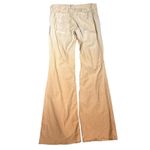 Free People Pants Linen SZ 4 Flare Leg Low Rise Ombre Browns Boho Chic 90's Photo 5