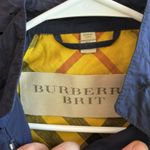 Burberry Brit Women's Size 4 US Blue Yellow Rain Hoodie Jacket Photo 14