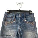 American Eagle Outfitter Embellished Blue Denim Mid Shorts Size 4 Photo 1