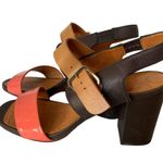 Chie Mihara Women's Color Block Heels Size 40 Brown Photo 2