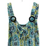 Ny Collection Buckle Strap Printed Maxi Dress Green and Blue Size Large Photo 3