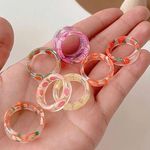 Urban Outfitters NWT chunky resin apple slice clear ring Photo 3