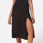 Motel Rocks MOTEL Kaoya Midi Dress - Satin Cheetah Black - Strappy - Small Photo 2