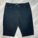 Eric Twill Stretch Cuffed Bermuda Shorts Black 6 Black Photo 2