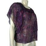 Massini 💵 MASINNI Small Sheer Like Purple Blouse Photo 2