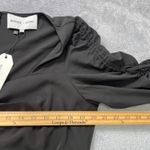 RODARTE x Universal Standard Black‎ Ruched Tie Sleeve Flounce Hem Dress Small Black Photo 5