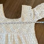 Solitaire  white crochet sheath dress half sleeve lined pullover Women’s sx XS/S Photo 8