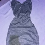 Glitter Short Dress Silver Size XS Photo 0