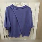 Athleta  ADONIS BLUE CREW NECK SHORT SLEEVE BLISS SWEATSHIRT TEE TOP SMALL Photo 3