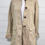 J.Crew 100% cotton tan trench coat with hidden buttons down front Size XS Photo 0