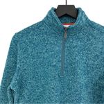 Orvis 1/4 Zip Knit Pullover Sweater Teal Blue Green S Photo 3