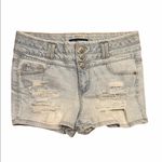 Blue Spice  super light wash distressed 7 shorts. Photo 0