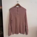 Loft Light Pink Soft Long Sleeve Mock Neck Stretch Cut-Out Pullover Sweater Photo 10