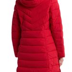 Michael Kors NWT Hooded 450 Fill Power Longline Puffer Jacket S Crimson Photo 1