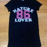 PINK - Victoria's Secret Victoria's Secret PINK Nature Lover 86 Baby Tee Shirt Black Women's Small Photo 1