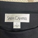 Sara Campbell black short sleeve fur trim cheetah front pockets swing dress Size L Photo 8