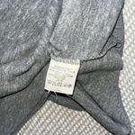 Brandy Melville Grey New York Embroidered Crop Top Tee Shirt Raw Hem OS Photo 4