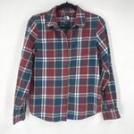 The North Face Womens Plaid Flannel Shirt Long Sleeve Button Up Cotton Size M Photo 0