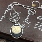 Owl Cameo Necklace Stainless Steel Pendant Black White 20” Photo 6