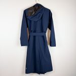 Lou & grey Navy Blue Waterproof Trench Coat Rain Jacket Long Size Small Photo 1
