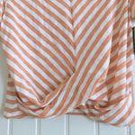 June and Hudson Cropped Top Twist Front Cotton Blend Striped Size XL NWT Photo 4