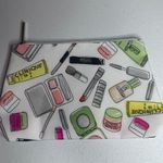 Clinique Makeup Bag Zip Pouch Cosmetic Case White Multi Travel GWP Photo 0