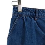 ZARA Denim Mini Skirt Pleated Raw Hem Size XS Photo 1