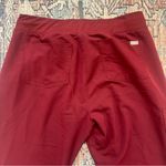 FIGS  Zamora Jogger Scrub Pants Burgundy Drawstring Waist Slim Fit Large Tall Photo 13