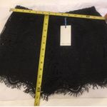 Black Lace Lined Shorts Coverup Medium Photo 3